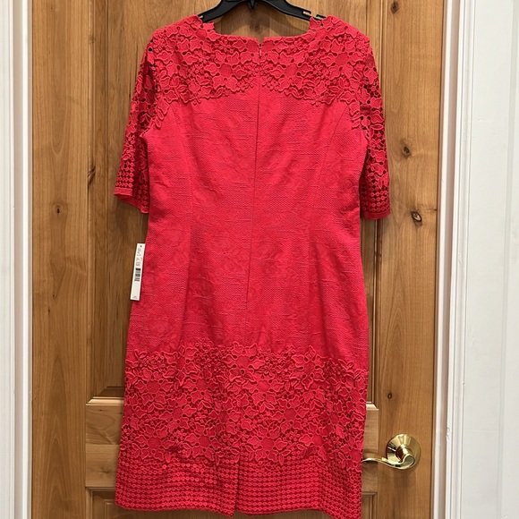 Antonio Melani Fully lined short sleeve dress with lace accents. New with tags. - Picture 3 of 4
